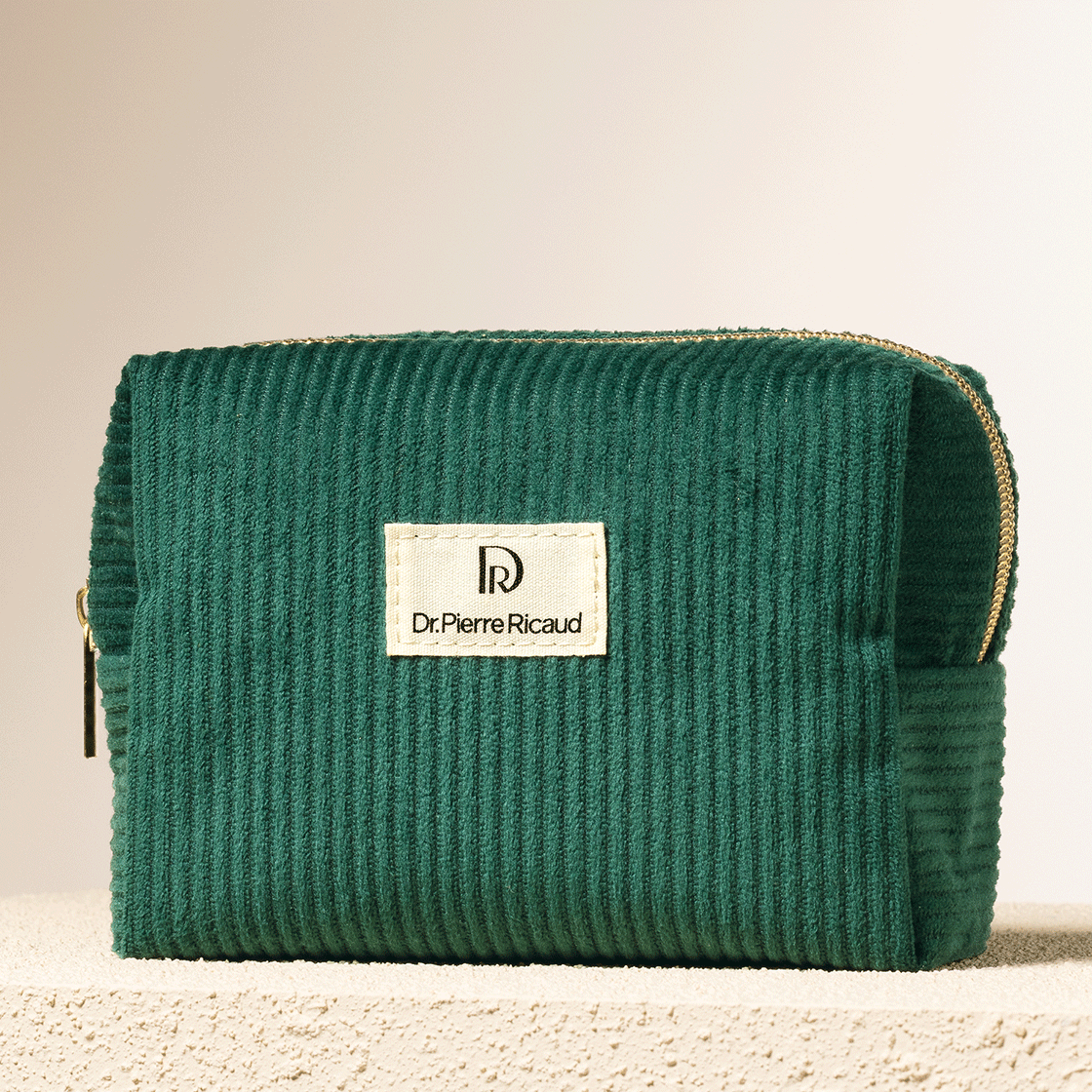 Trousse velours verte