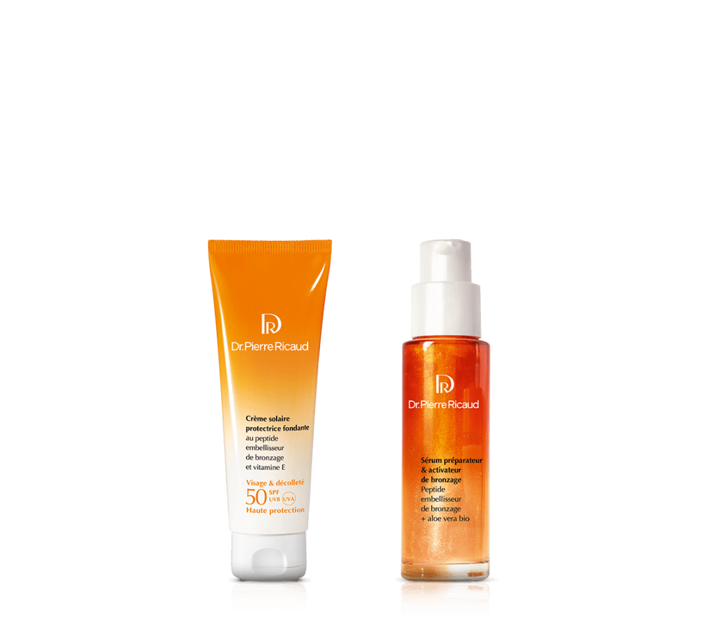 Duo crème solaire SPF50 & sérum pré-bronzage 