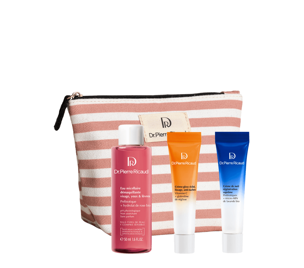 Trousse découverte rayée prescription glow jour et nuit 