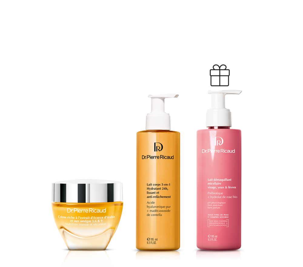 Routine jour visage et corps peau nourrie