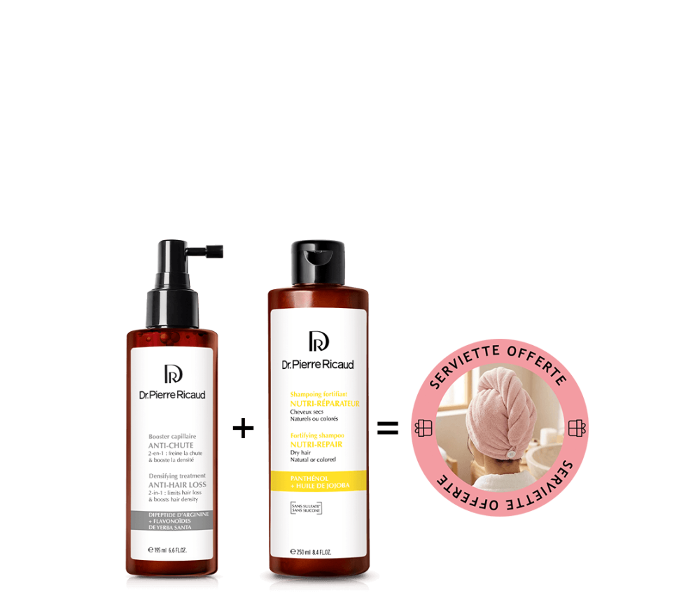 Duo soin anti-chute et nutrition + serviette cheveux offerte
